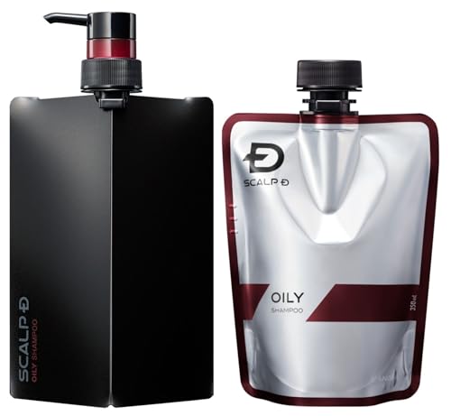 スカルプD シャンプー メンズ ホルダー付き＋つけかえ用 オイリー2点セット 脂性肌用 ボリュームアップ ノンシリコン 医薬部外品 アンファー