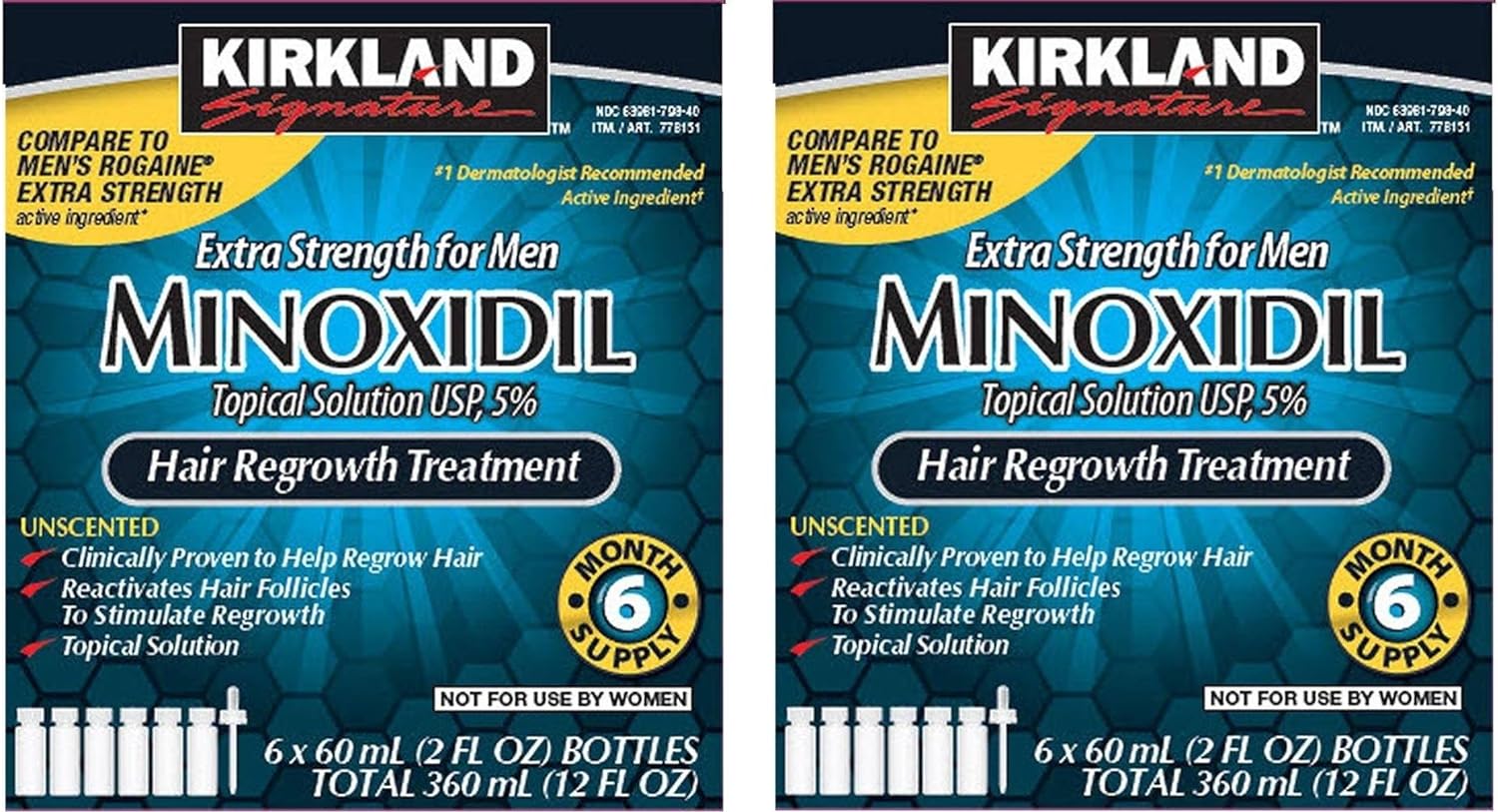 Kirkland Mixidil 5%超強度脱毛再成長治療男性2パック（6ヶ月供給）
