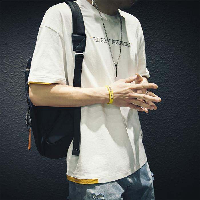 tシャツ 半袖 メンズ ス 半袖tシャツ カットソー 半袖 フェイクレイヤード 重ね着風 夏 夏服 薄手 カジュアル シルエット