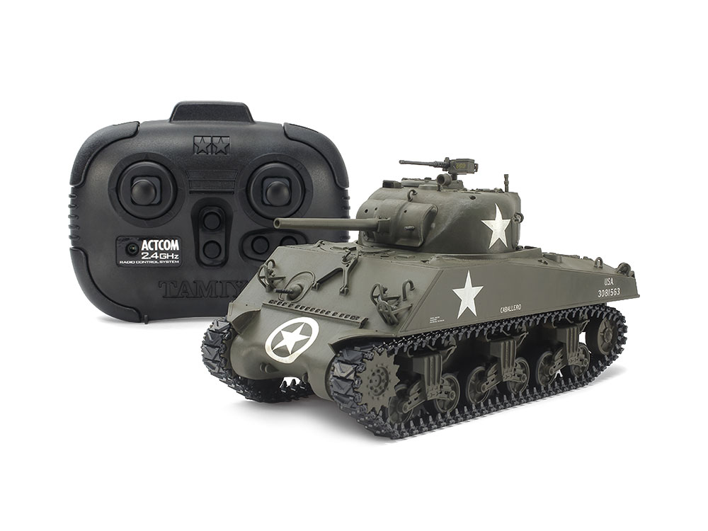 タミヤ 1/35 RCタンク アメリカ M4A3シャーマン戦車(専用プロポ付き)【48217】 ラジコン T 48217 アメリカ M4A3シャーマンセンシャ