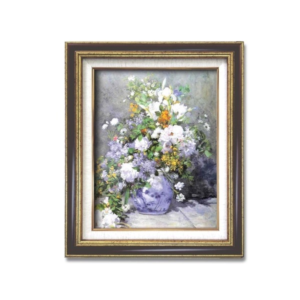 ダークブラウンアンティーク額 [額装品]世界の名画9573 F6 ルノワール「花瓶の花」