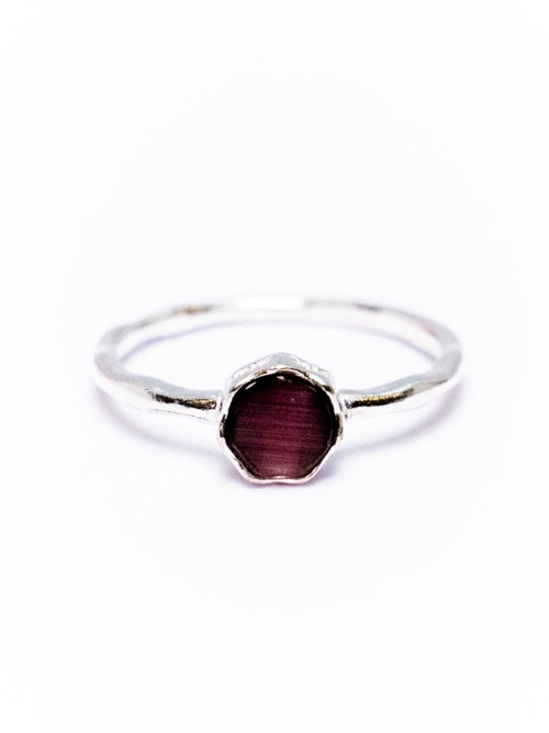 【HARANG】 HR 173R_Amethyst Cats Eye Ring(Round) 正規品