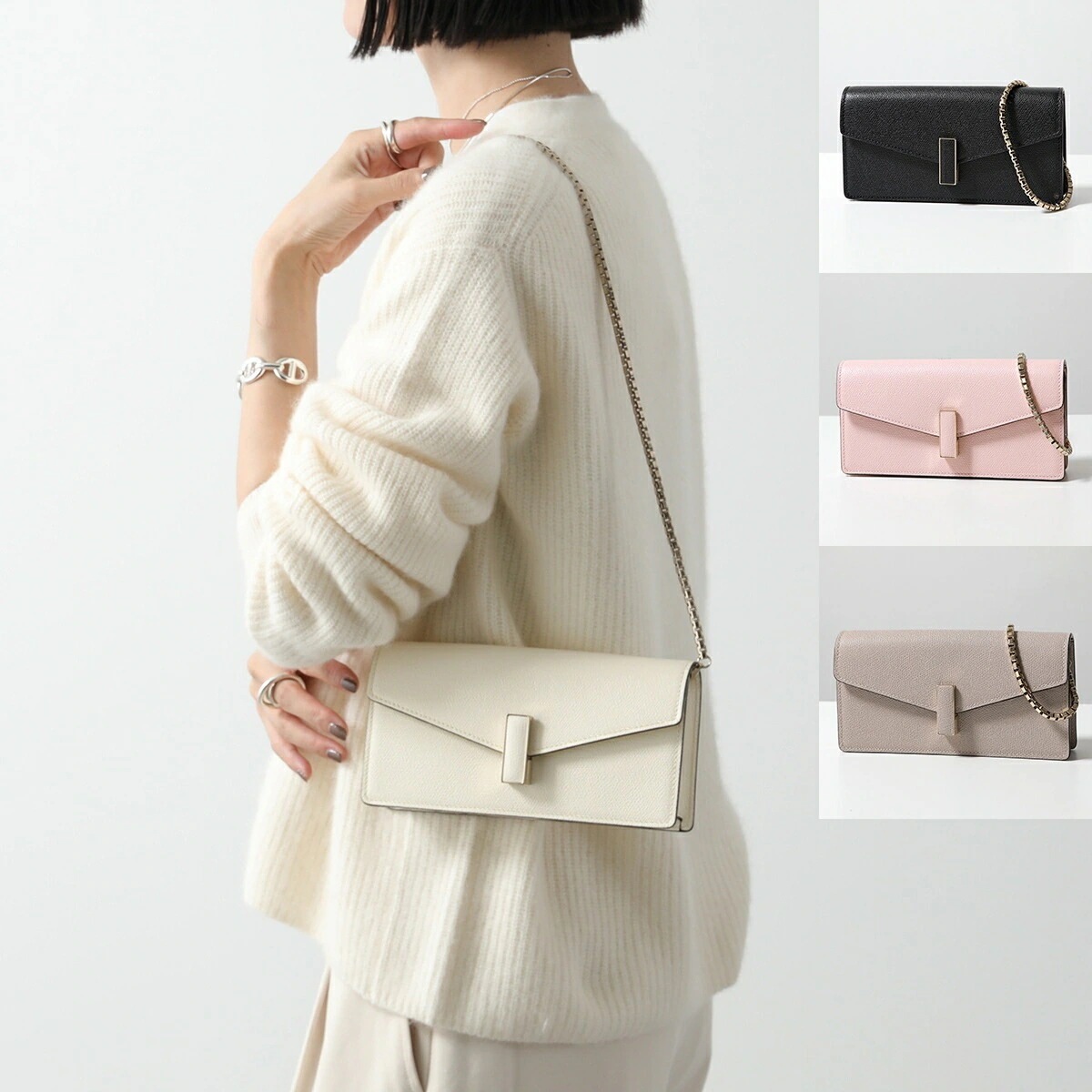 Valextra ヴァレクストラ クラッチバッグ ISIDE CLUTCH イジィデ クラッチ WBES0082028 LOC99 レディース ショルダーバッグ レザー 鞄 カラー4色 141,482円