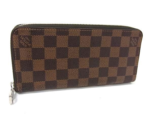 財布 ジッピーウォレット ヴェルティカル ダミエ N61207 ラウンドファスナー 長財布 シルバー金具 エベヌ（ブラウン） ロングウォレット 小銭入れ サイフ 長サイフ【本物保証】