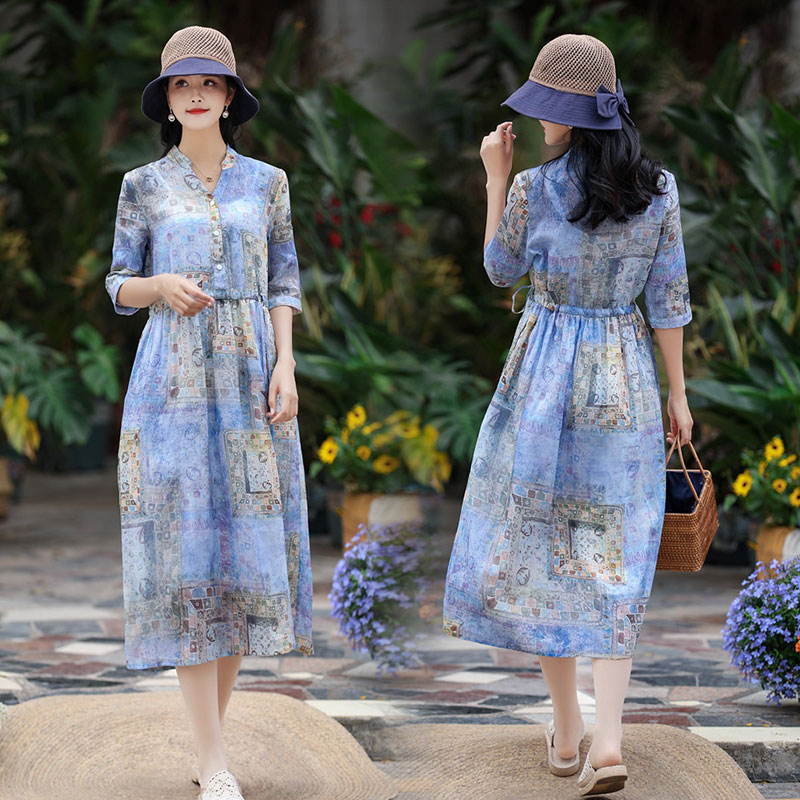 かわいい 体型カバー着痩せ プレゼント 花柄 リネンワンピース vネック ゆったり レディース 新作 お洒落 夏用 涼しい代30代40代 キレイめ 半袖ロング マキシ丈ワンピ サイズ L かわいい 体型カバー着痩せ プレゼント 花柄 リネンワンピース vネック ゆったり レディース 新作 お洒落 夏用 涼しい代30代40代 キレイめ 半袖ロング マキシ丈ワンピ サイズ L