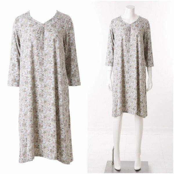 プラス小花柄のフェミニンなワンピースパジャマ VEV3957LSSG