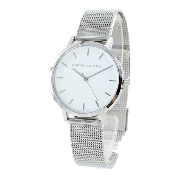 クリスチャンポール 時計 レディース 腕時計 手表 35mm シルバー ステンレス メッシュブレス RWML-03 誕生日プレゼント ポイント消化
