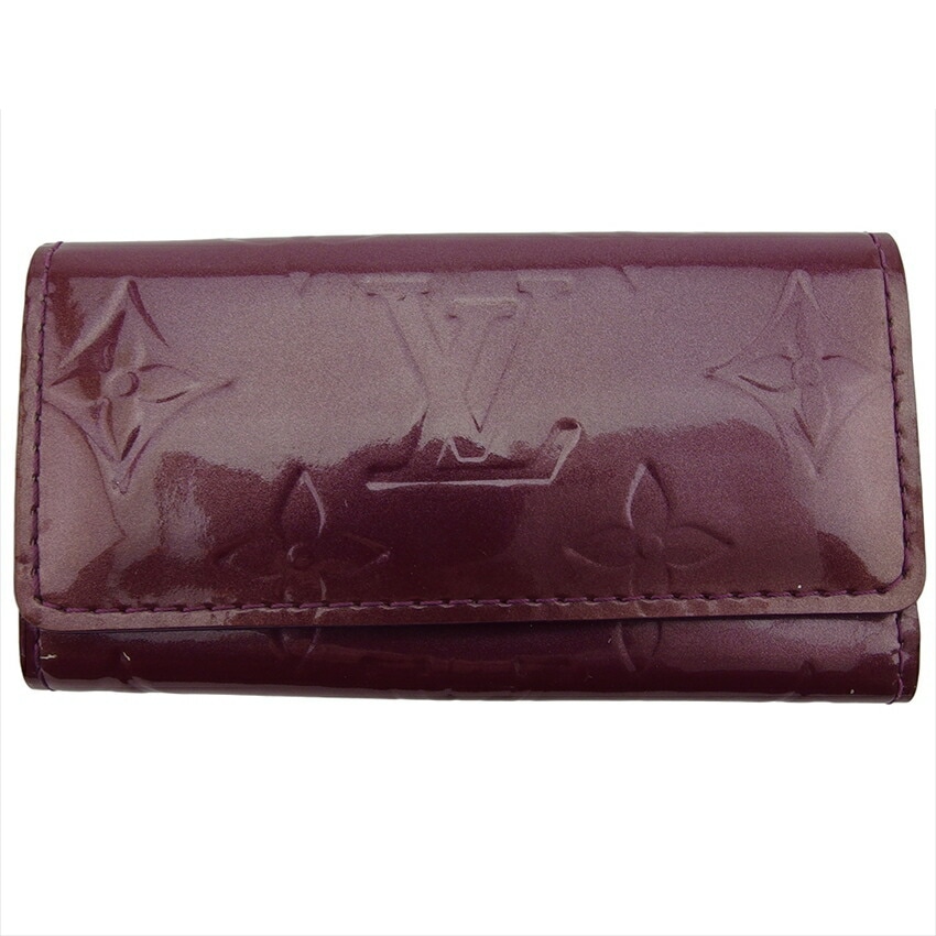 キーケース ヴェルニ ミュルティクレ4 パープル ゴールド レディース 中古