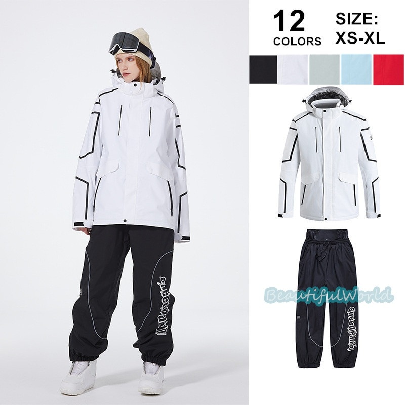 スノーボードウェア 上下 スキーウェア 上下セット メンズ レディース スノボウェア ジャケット パンツ 男女兼用 スノーウェア 撥水 防風 保温 雪遊び