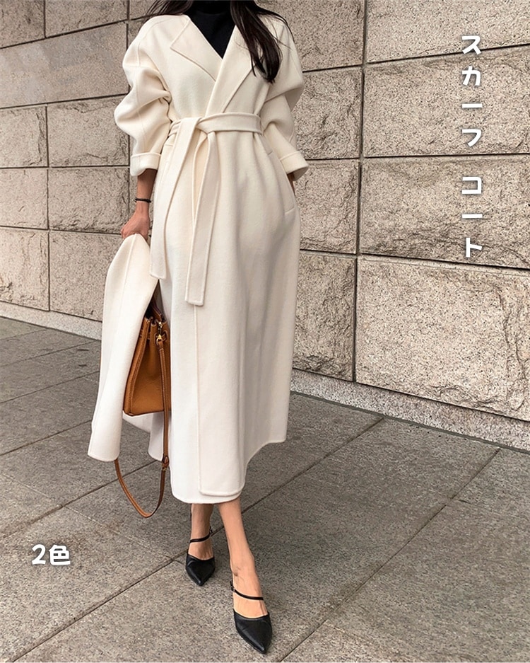 早い者勝ち トレンチコート 大人気 スカーフ コート 怠惰な風 ゆったりする ギャザリング ファーコート ロング あったか