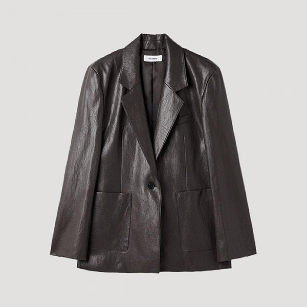 [シースミス] シングルボタンレザージャケット_swwjkp12050_DG