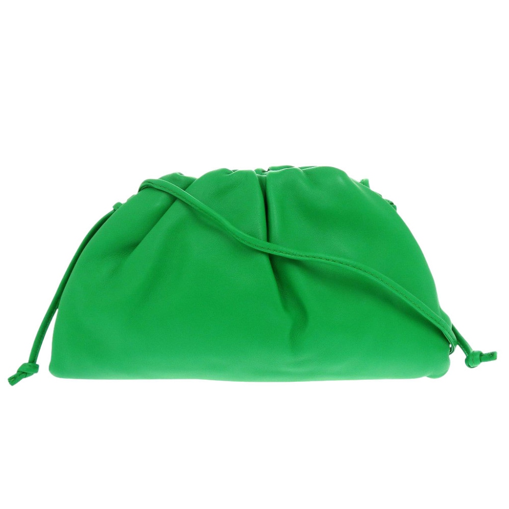 新品同様 ボッテガヴェネタ ミニ ザ ポーチ がま口 585852 ショルダーバッグ レザー パラキートグリーン 1726【中古】BOTTEGAVENETA レディース