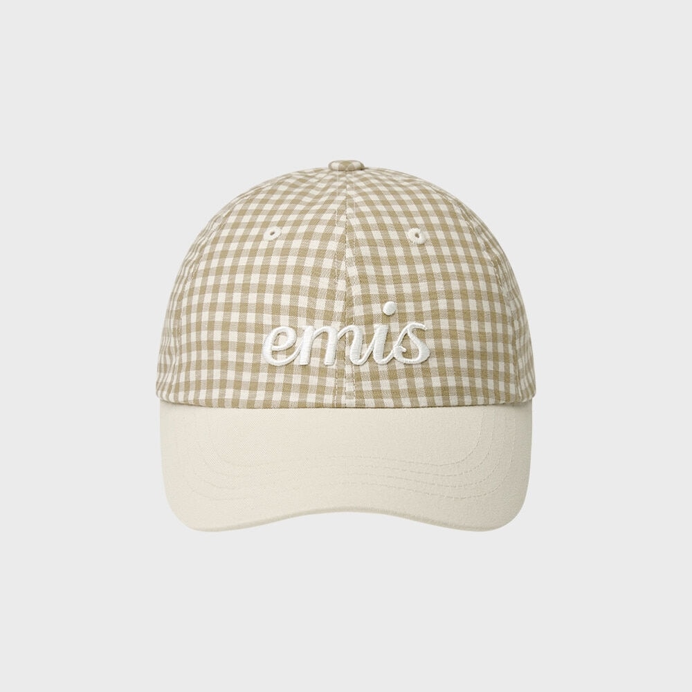 イミス GINGHAM CHECK BALL CAP - BEIGE 8,532円