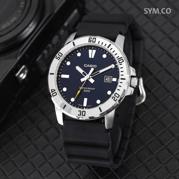 MTP-VD01-2E ダイバールック ヴィンテージ カジュアル スポーツ メンズ ウレタン 腕時計 d