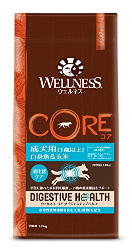 ウェルネスコアダイジェスティブヘルス 消化器ケアドッグフード成犬用(1歳以上)白身魚＆玄米1.8kg