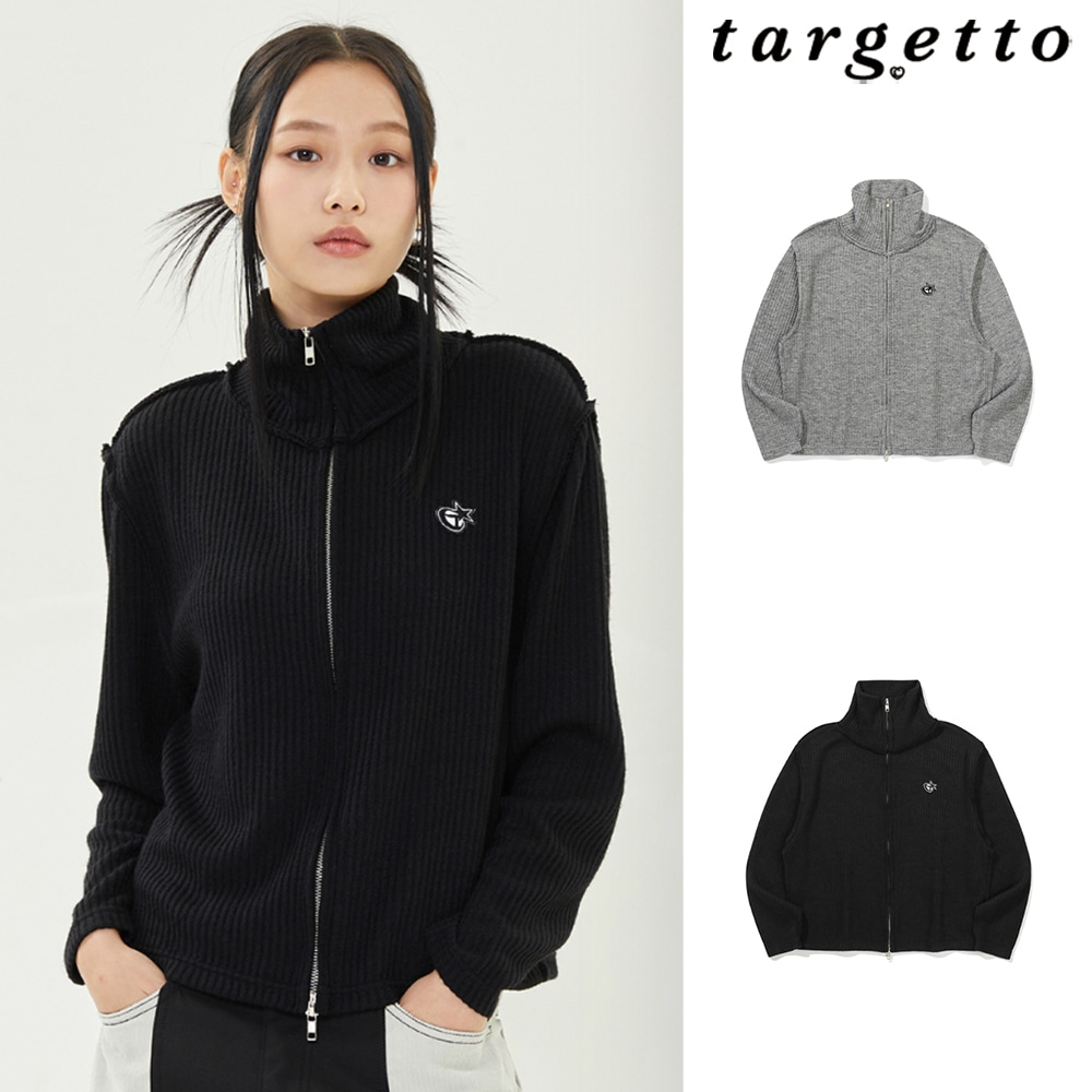 [TARGETTO] ZIP UP KNIT CARDIGAN