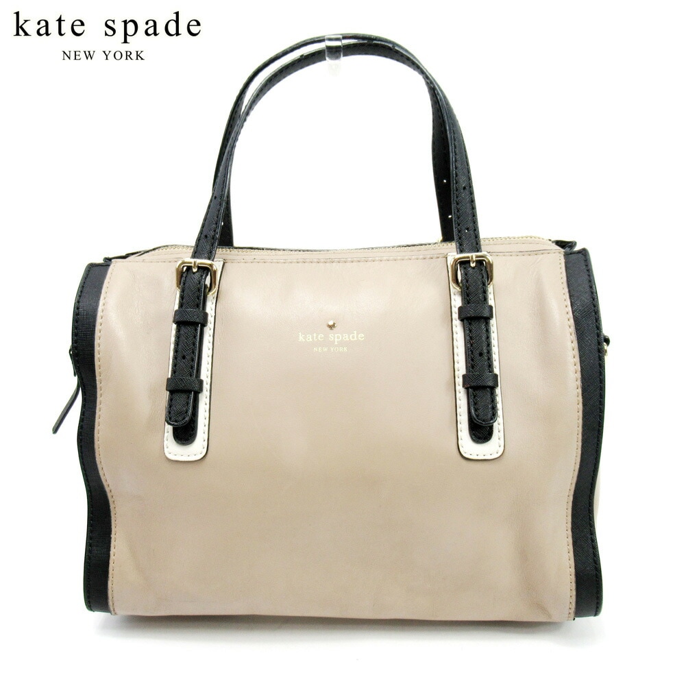 ケイト スペード ハンドバッグ ミニボストンバッグ ベージュ kate spade 中古 C3621