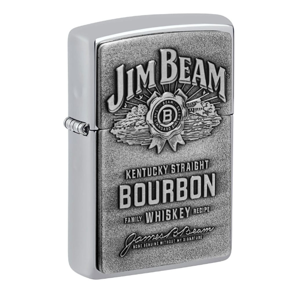Zippo ジッポーライターコラボ ジム·ビーム レギュラー 北米シリーズ 250JB銀色エンブレム