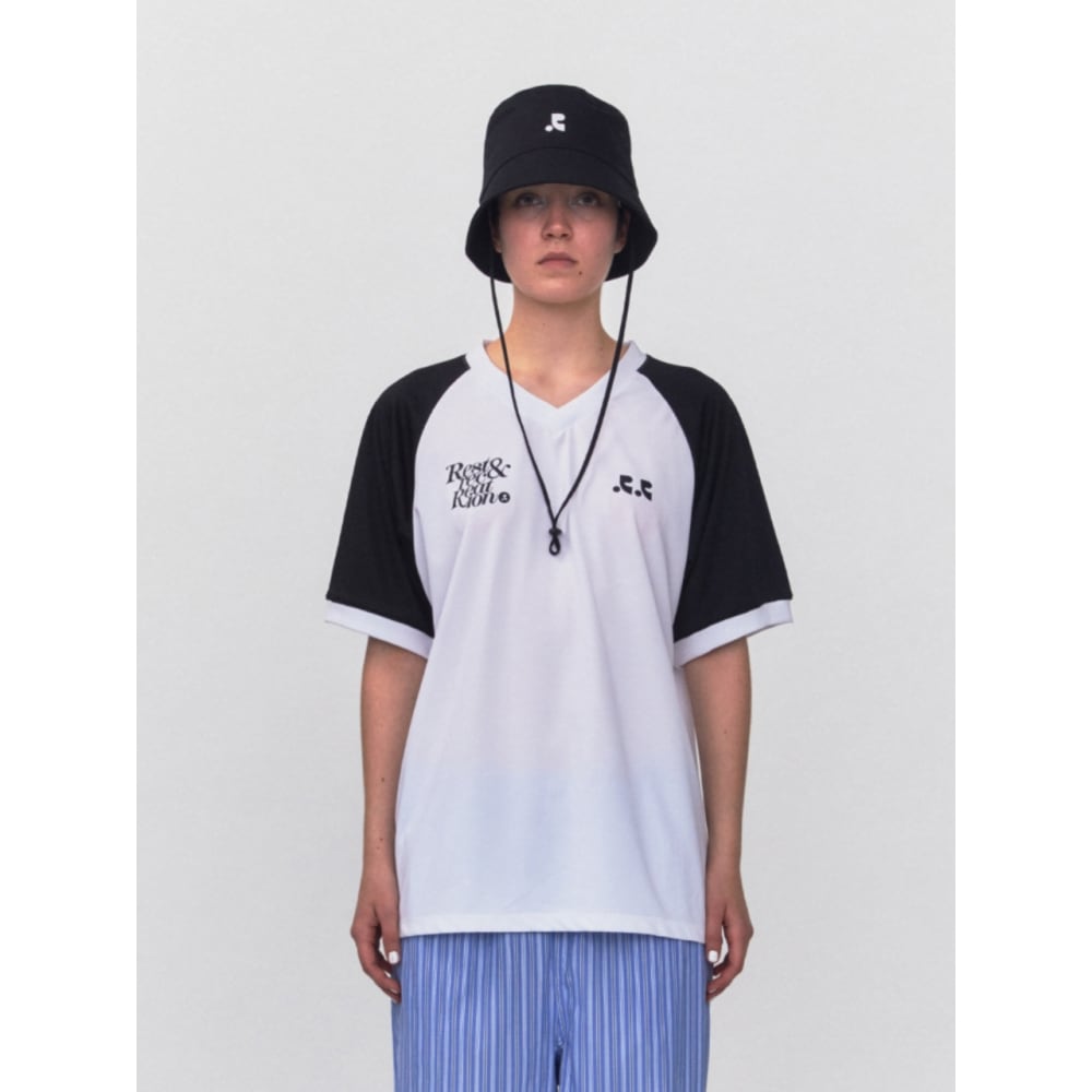 aespa Ningning pick!] glowny BUTTON FLY TEE, white Tシャツ