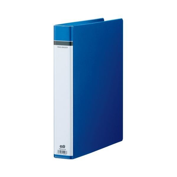 （まとめ） TANOSEE 30穴バインダー（貼り表紙） A4タテ 130枚収容 背幅51mm 青 1セット（10冊） 2セット