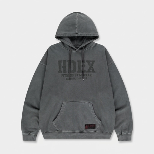 HDEX コア ジャイアントフィット ピグメント フーディ（ピグメントチャコール） ピグメントチャコール XL