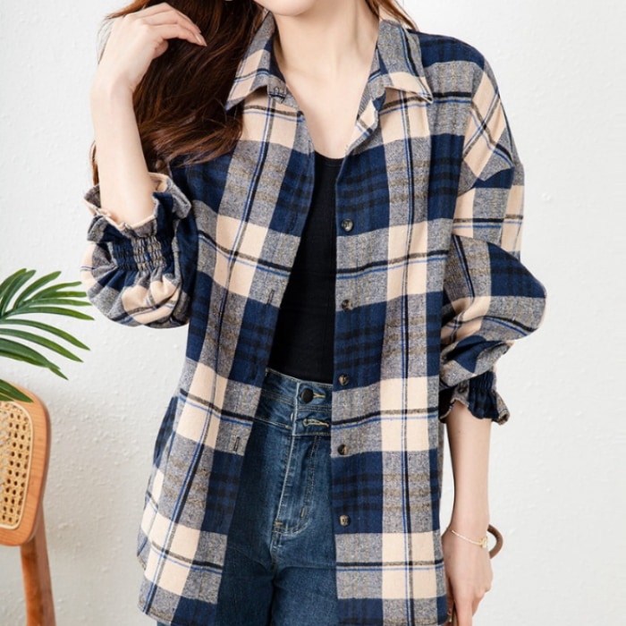 レディース トップス シャツ 羽織 前開き 長袖 襟付き ワイド ボタン かわいい 大人可愛い きれいめ シンプル カジュアル おしゃれ かっこいい レトロ こなれ感 ラフ ルーズ 個性的 クール