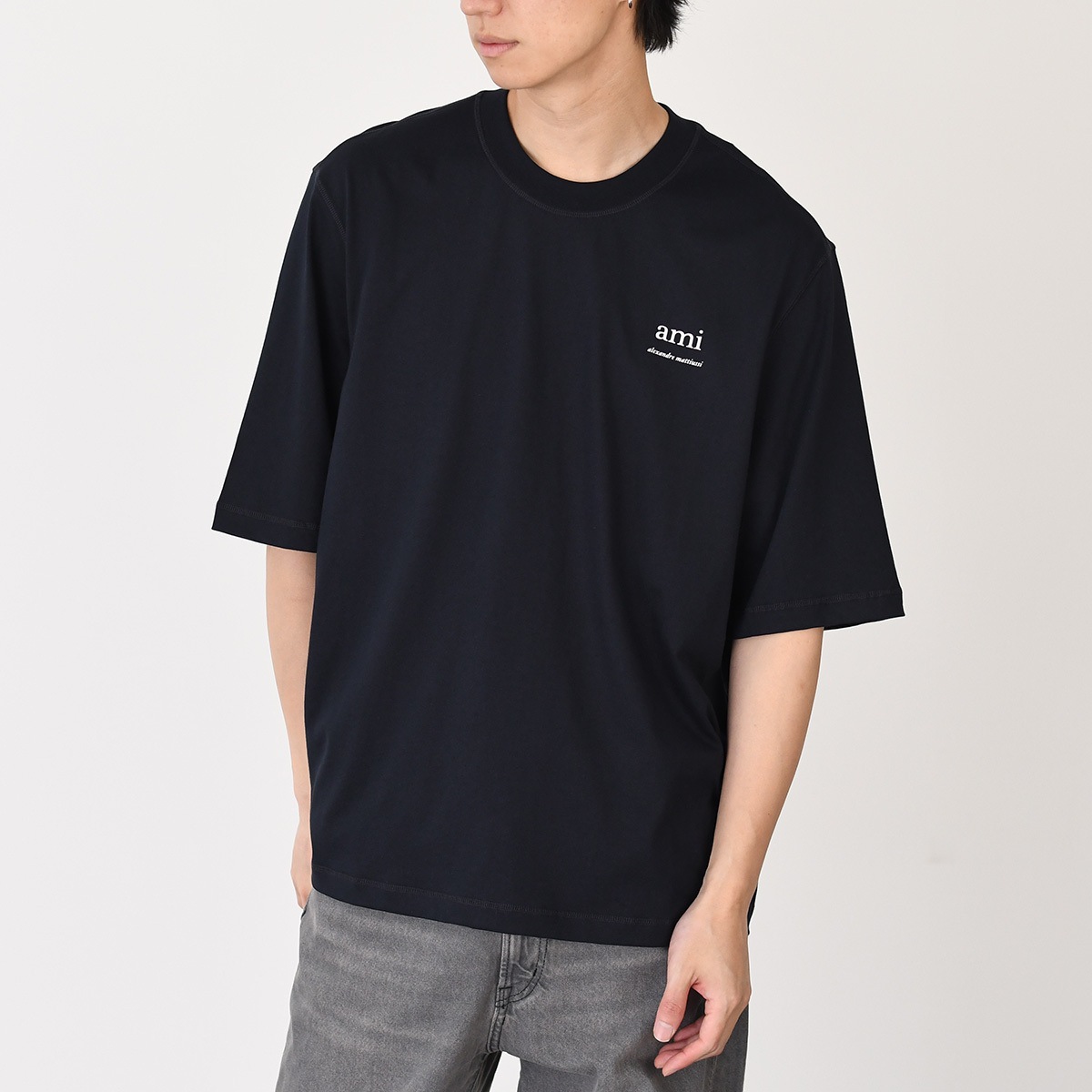AMI ALEXANDRE MATTIUSSI アミパリス AMI DE COEUR トップス コットンジャージー Tシャツ HTS048 JE0119 メンズ ユニセックス