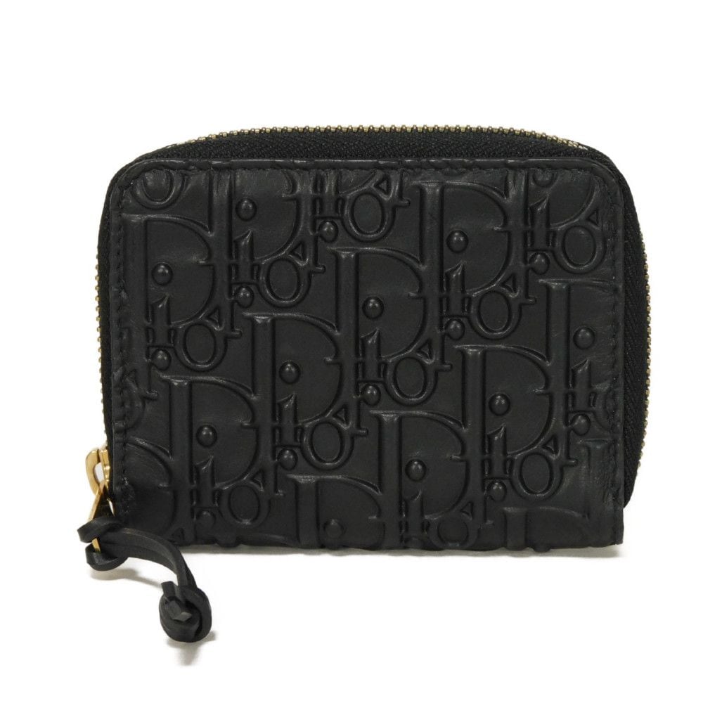 【中古】 コインケース カードケース コンパートメント ラウンドファスナー オブリーク エンボス ロゴ コインパース トロッター