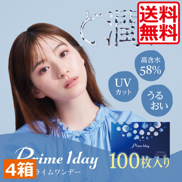 プライムワンデー ボリュームパック(100枚) 4箱 アイレ 一日使い捨て
