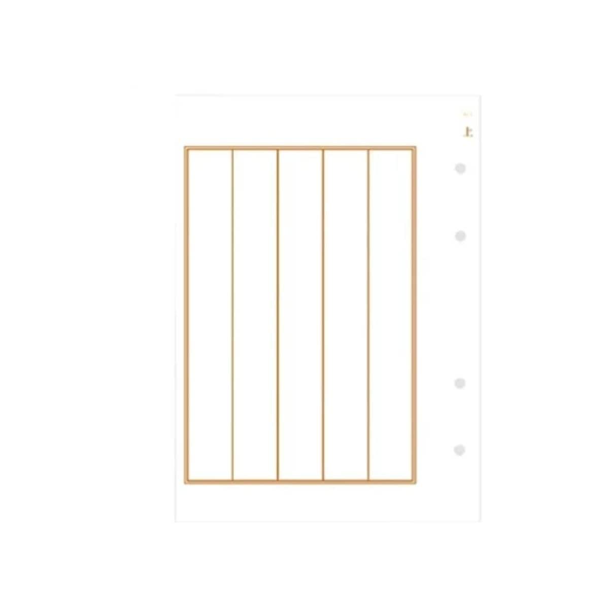 赤城 芳名録 替え紙 縦書き 5行罫 20枚 ホ1108【5冊セット】 芳名帳 ゲストブック 記帳 署名 ノート 日本製