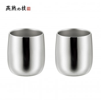 よこやま 燕熟の技 ステンレス二重ロックカップ250ml 2P EJA-900
