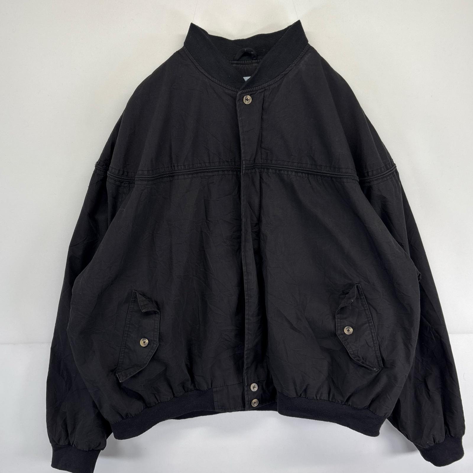 古着 La Paz ジャケット ダービージャケットタイプ カップショルダー 無地 大きいサイズ 2XL ブラック メンズ