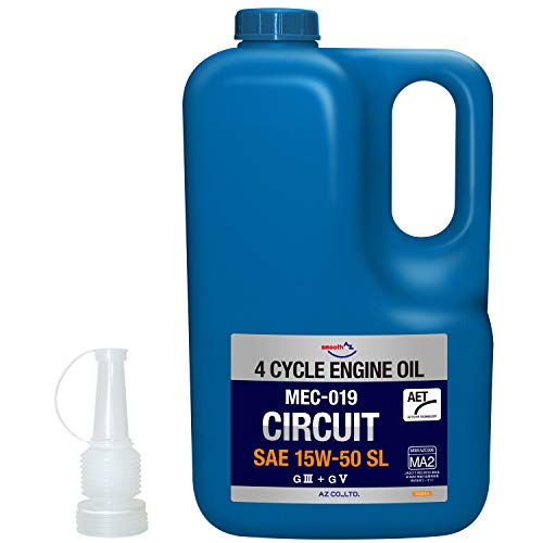 AZ(エーゼット) バイク用 4サイクル エンジンオイル MEC-019 サーキットAET 15W-50 4L SL 100%化学合成油 エステ