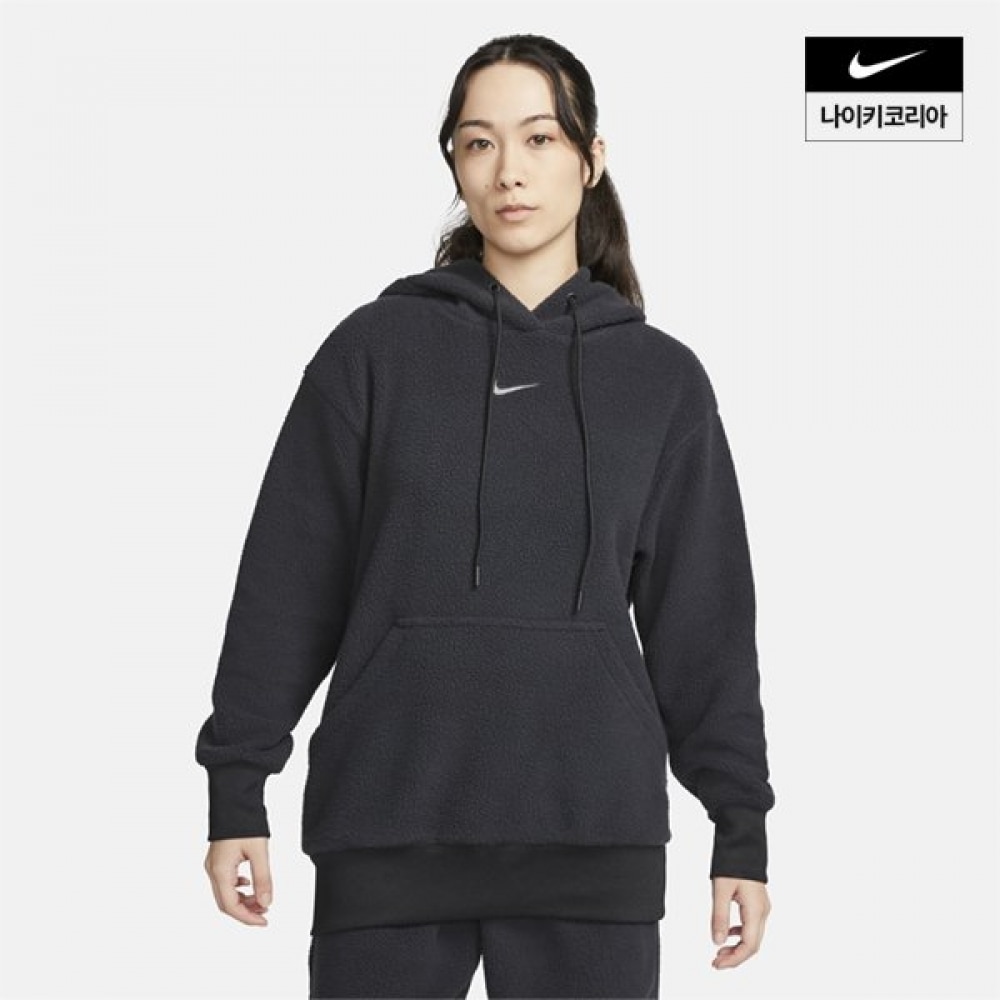 女性用ナイキスポーツウェアぬいぐるみプルオーバーパーカー DQ6841-010
