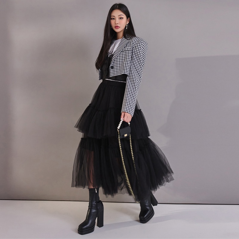 DINT_ バンディング シャー ホラン スカート