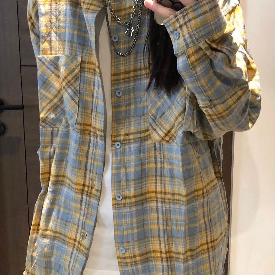 ファッション 高級 チェック シャツ レディース ゆったり カジュアル 細見え 長袖 日焼け止め トップス シャツ アウター1401