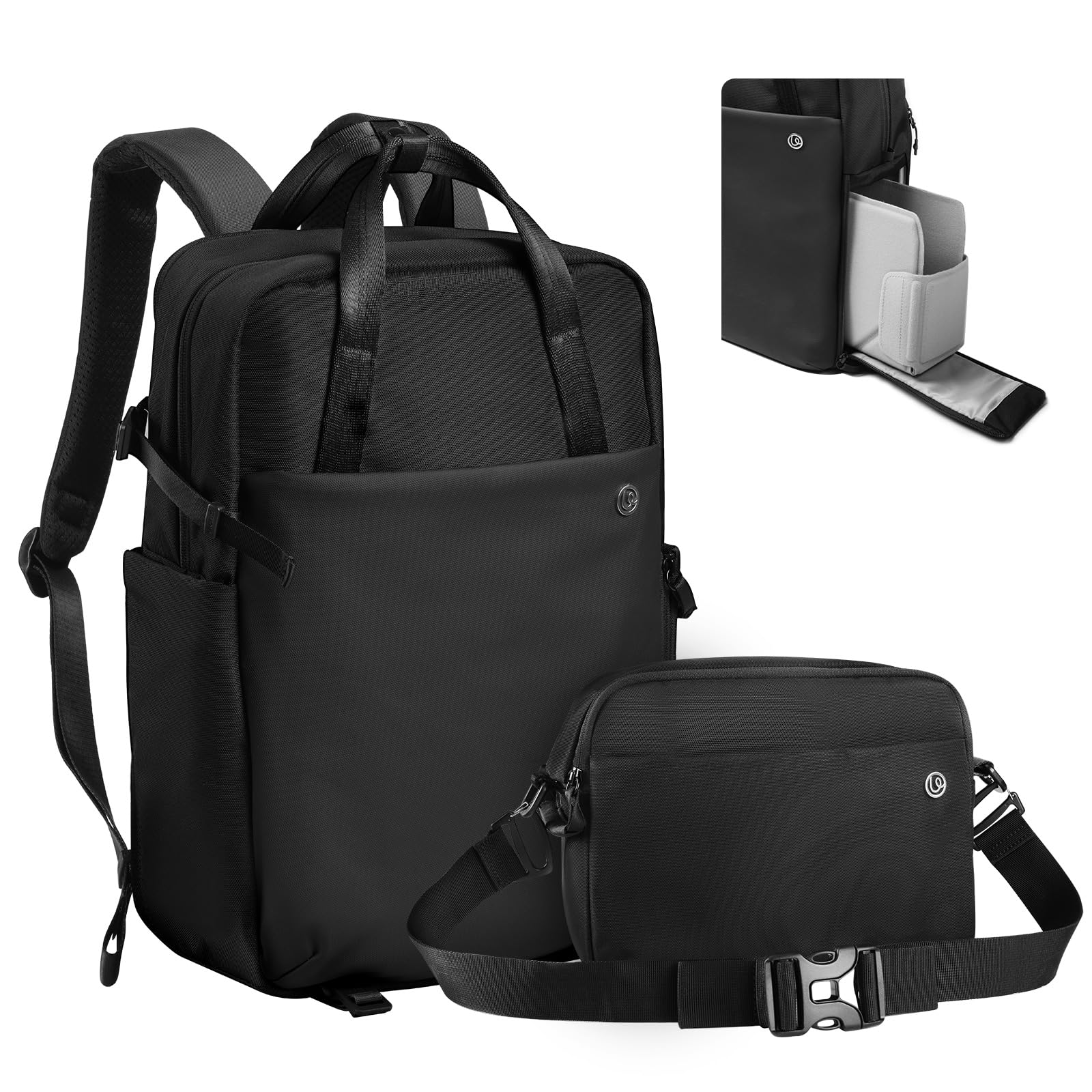 Ulanzi F08 カメラバッグ カメラリュック 大容量 20L 2気室 仕切り 撥水加工 ビルトインポーチ付き カメラケース ショルダーバッグ おしゃれ 一眼レフカメラバッグ ドローン用 ビジネス