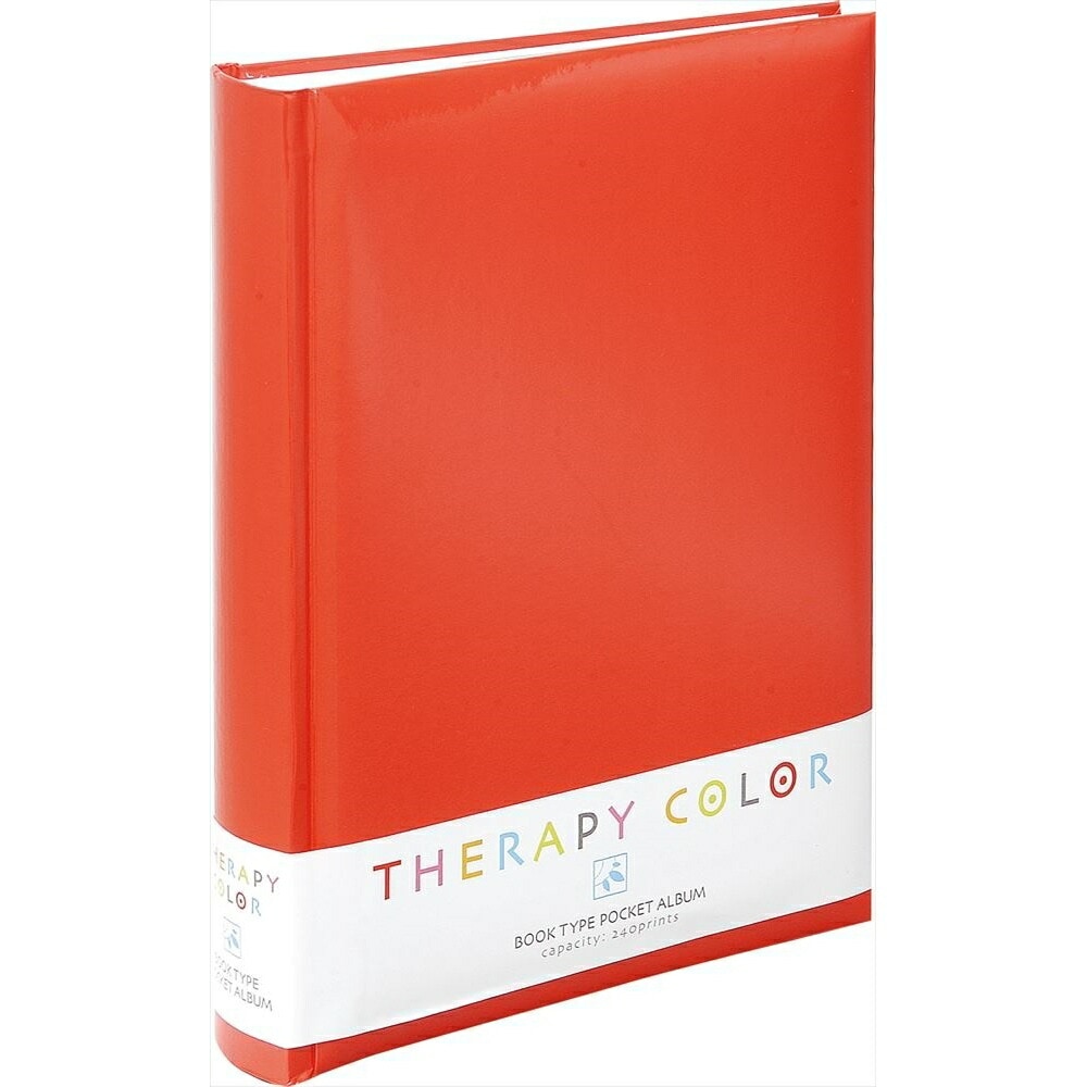 （まとめ買い）セラピーカラー 背丸ポケットアルバム L判3段240枚 エナジーレッド TCBP-240-ER [x3]