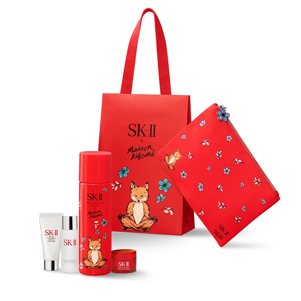 フェイシャル　トリートメント　エッセンス メゾンキツネ　ホリデー　限定コフレ レッド＆ブルークリスマスコフレ