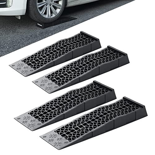 Donext カースロープ リフト タイヤスロープ 耐荷重3t スロープジャッキ タイヤ止め 整備用スロープ 低床スロープ 4個セット