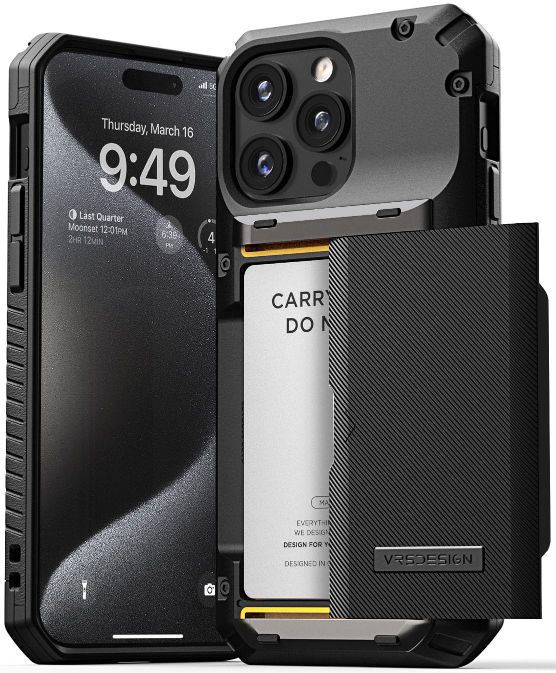 【VRS】 iPhone 15 Pro Max 対応 ケース 耐衝撃/カード収納/ストラップホール 付 スマホケース 耐衝撃ケース [ Apple iPhone15ProMax アイフォン15 プロマ