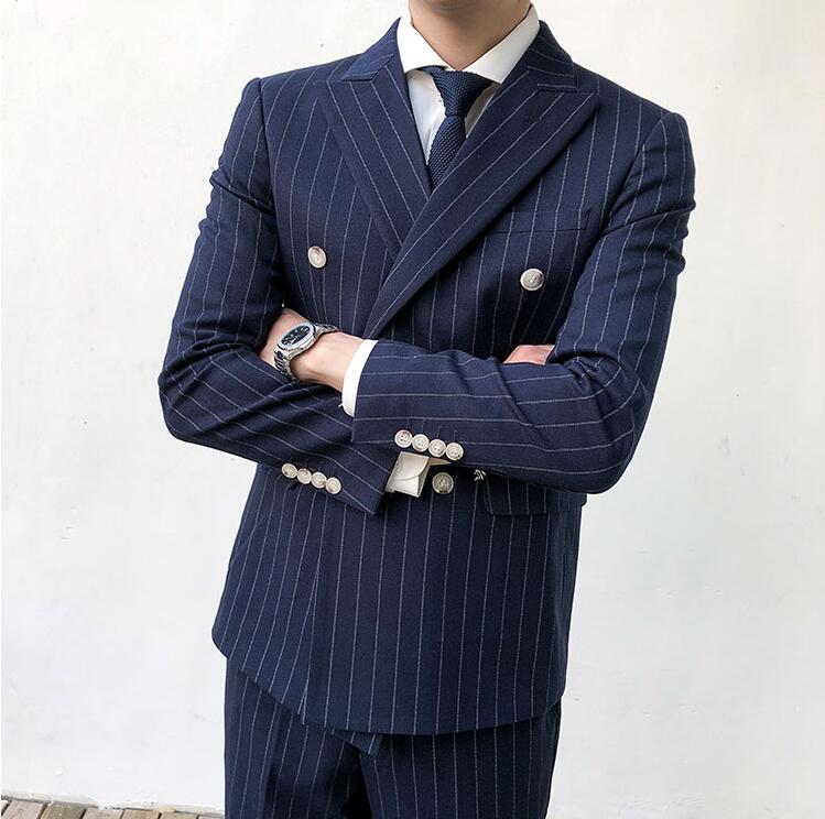 上品 ３色 通勤 落ち着いたスーツ 格好いい ストライプスーツ メンズスーツ 2点セットスーツ ボタンスーツ 結婚式 二次会 成人式 卒業式 ビジネススーツ 披露宴 ジャケット＋ズボン