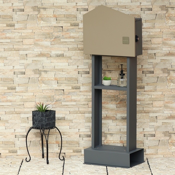 郵便ポスト スタンドポスト Dalila ダリラ SDM-078 ミルクティーベージュ