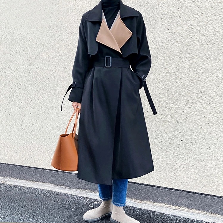 【全店任意2枚購入で100円OFF】トレンチコート レディース 春 秋 冬 スプリングコート ロングコート 羽織り トレンチ アウター ロング 裏地付き デザイン 大きいサイズ きれいめ おしゃれ オ