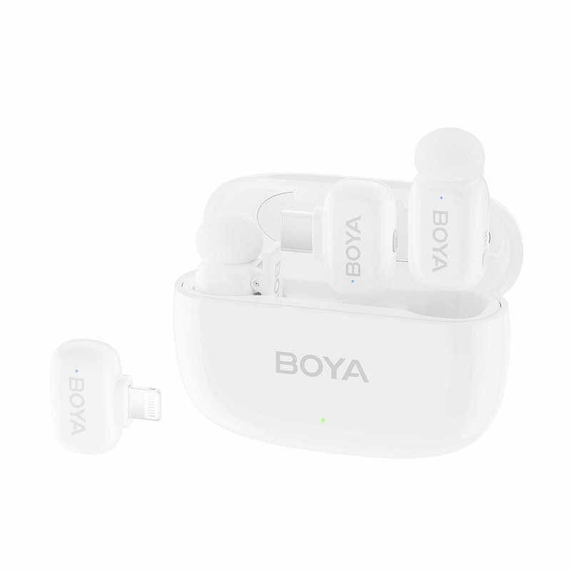 BOYA　Wireless mic BOYA mini13 ボーヤミニ13 Lightning/Type-C対応 無指向性 スマホ/タブレット用 ホワイト　BOYAMINI13
