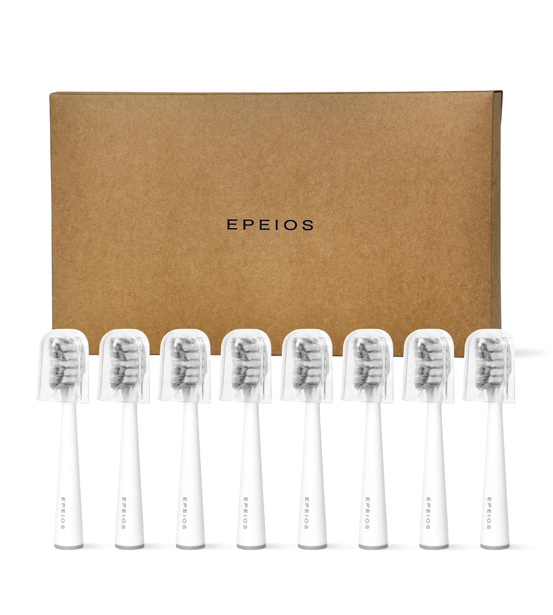 エペイオス(Epeios) 電動歯ブラシ 音波歯ブラシ 替えブラシヘッド 8本 歯ブラシ 音波式 電動歯ブラシ専用替えブラシ レギュラーサイズ 「OKare！ET003」「OKare！PRO」「OKa