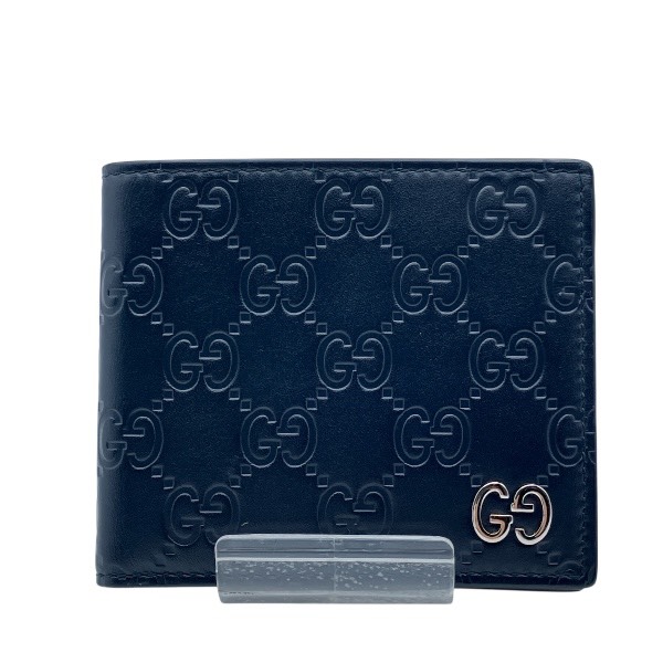 グッチ GUCCI グッチシマ 473916 2つ折り財布 メンズ 【中古】