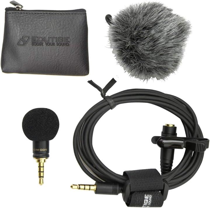 外付けマイク スマートフォン タブレット 音声 収録 撮影 オリジナルステッカー付 EIM-009 Plus( EIM-009 Plus)