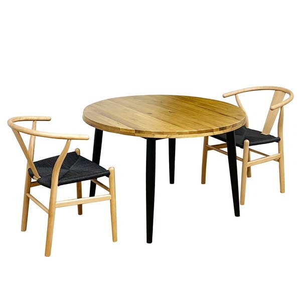 後藤家具物産 VT-01-EN-3-NABK ダイニングテーブル 3点セット メーカー直送