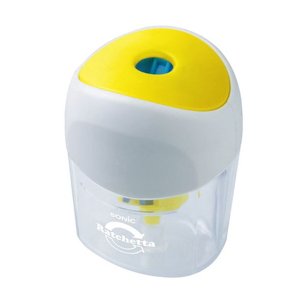 (20個セット) ソニック SONiC ラチェッタ ワン ハンディ鉛筆削り イエロー SK-8810-YX20